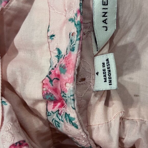 Janie and Jack Sleeveless Floral Eyelet Tiered Dress, Crystal Rose, 4 - Picture 6 of 10